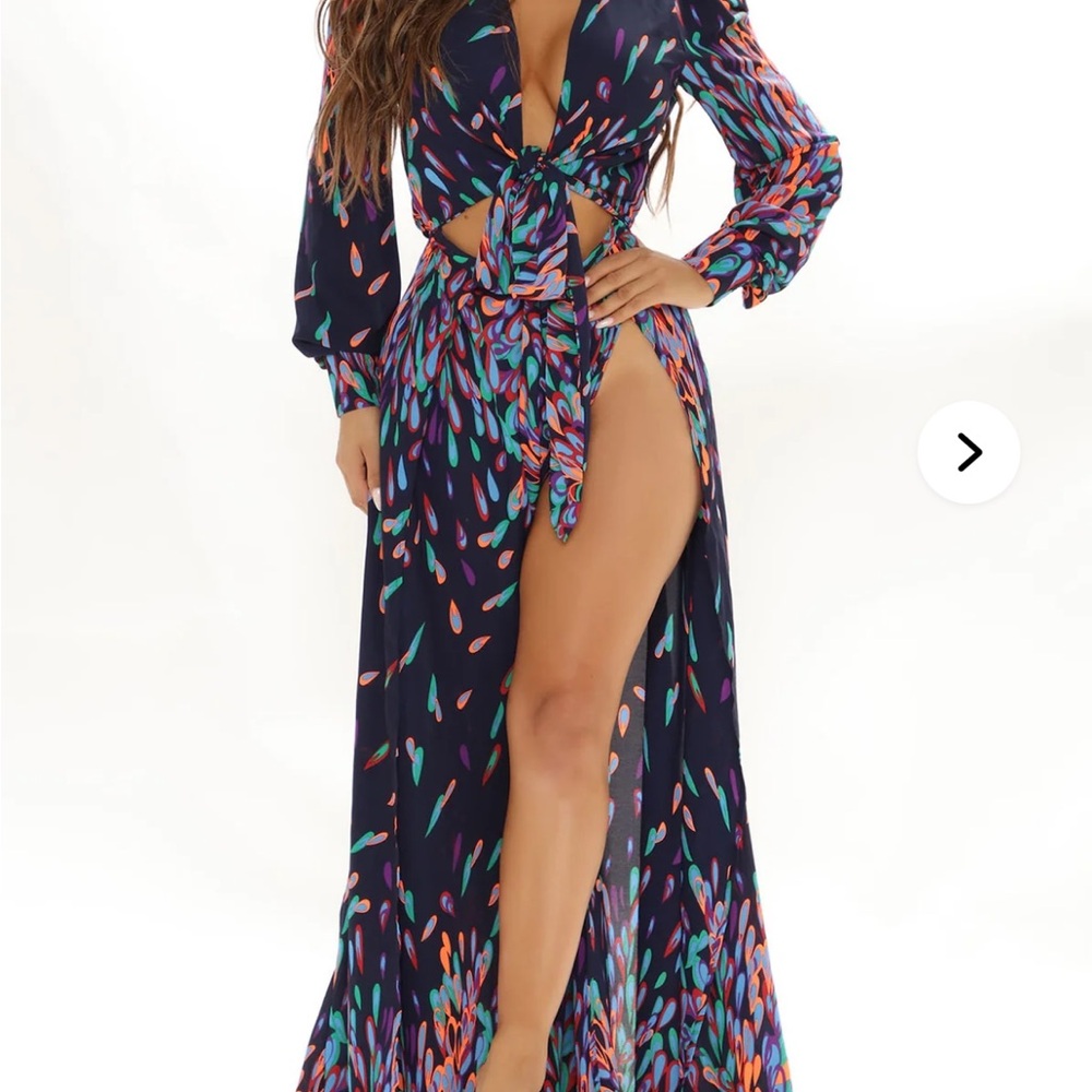 Elegant Multicolor Maxi Dress